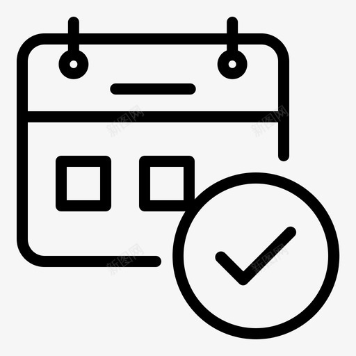 检查表日历日期时间svg_新图网 https://ixintu.com 日历 检查表 时间 日期