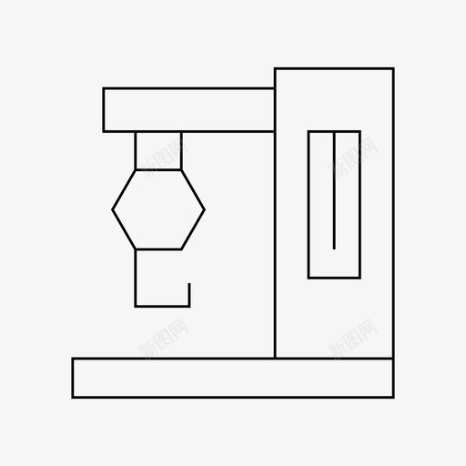 机器工厂制造svg_新图网 https://ixintu.com 机器 工厂 制造生产 机器人 细线