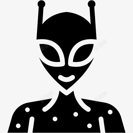 外星人人物人形svg_新图网 https://ixintu.com 外星人 人物 人形 怪物 太空 航天