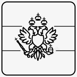 俄罗斯纹章俄罗斯国旗盾徽纹章高清图片