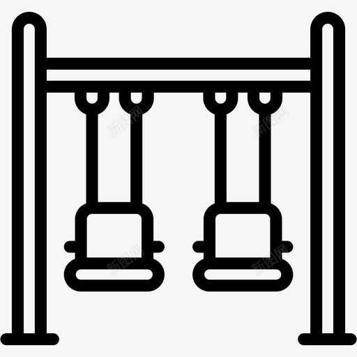 秋千孩子公园svg_新图网 https://ixintu.com 秋千 孩子 公园 操场 玩耍 城市 元素