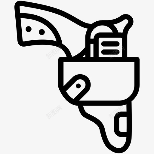 枪套牛仔枪svg_新图网 https://ixintu.com 牛仔 枪套 军用 武器 元素