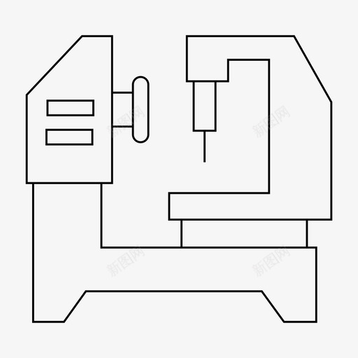 数控设备工厂svg_新图网 https://ixintu.com 数控设备 工厂 工业 机床 细线机