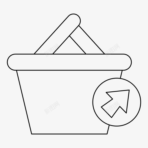 篮子购买光标svg_新图网 https://ixintu.com 篮子 购买 光标 零售 购物 购物篮 细线