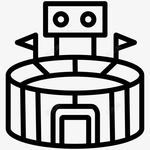 体育场竞技场足球svg_新图网 https://ixintu.com 足球 体育场 竞技场 足球网 网格 场地 要素