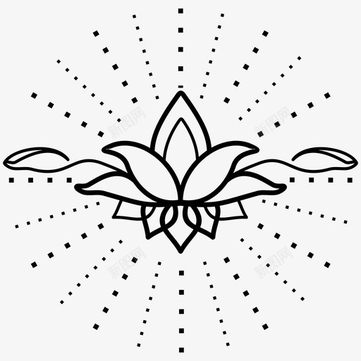 荷花波希米亚爆裂svg_新图网 https://ixintu.com 荷花 波希米亚 爆裂 徽章 光线 阳光