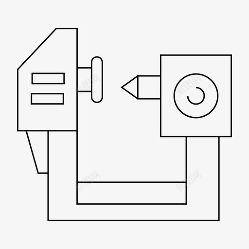 数控设备工厂svg_新图网 https://ixintu.com 数控设备 工厂 工业 机床 细线机