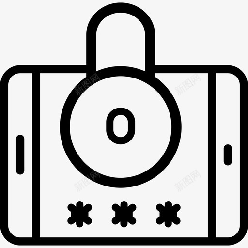 平板电脑安全锁安全svg_新图网 https://ixintu.com 安全 平板电脑 互联网