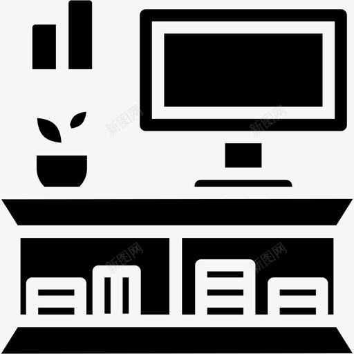 电视架家具室内svg_新图网 https://ixintu.com 电视 家具 架电 室内 元素