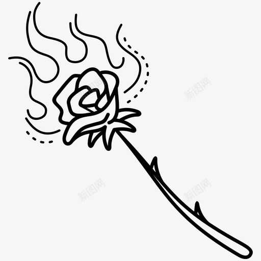 燃烧的玫瑰花热svg_新图网 https://ixintu.com 倦怠 火焰玫瑰 燃烧 玫瑰 玫瑰花 综合症