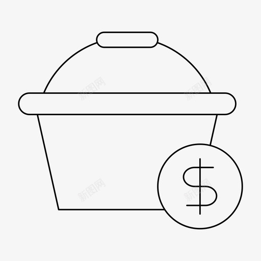 篮子买付svg_新图网 https://ixintu.com 篮子 买付 购物 购物篮 细线