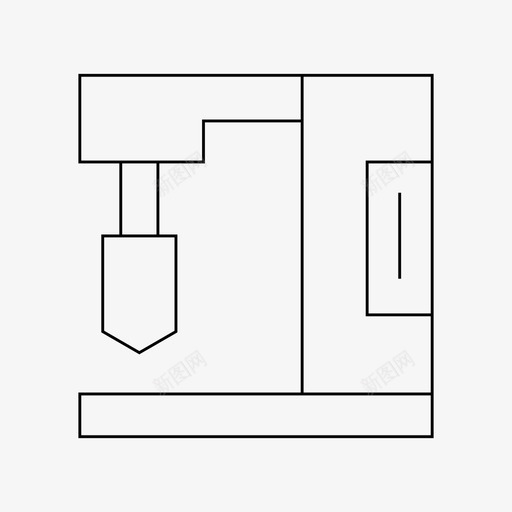 机床数控设备svg_新图网 https://ixintu.com 机床 数控设备 工厂 工厂制 制造 细线机