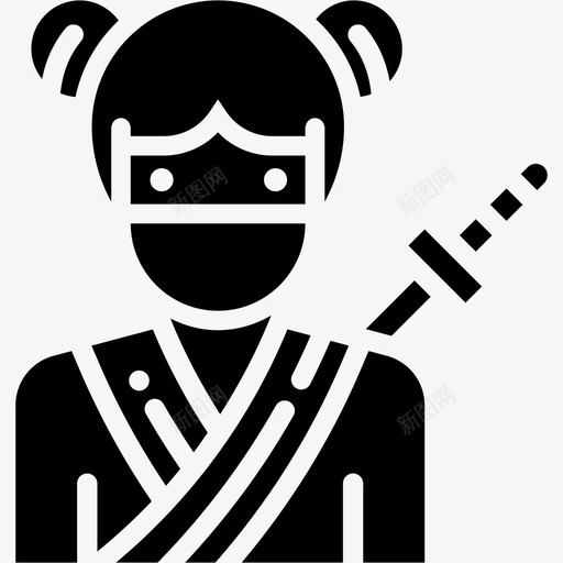 忍者女孩刺客日本svg_新图网 https://ixintu.com 忍者 女孩 刺客 日本 女人 元素