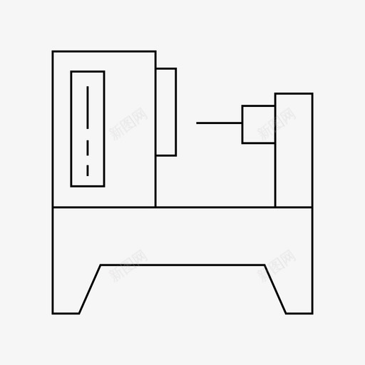 cnc设备工厂svg_新图网 https://ixintu.com 机器 设备 工厂 机器制 制造 制造机 细线