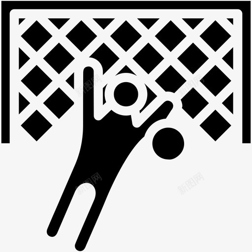 守门员足球比赛svg_新图网 https://ixintu.com 守门员 足球比赛 球员 扑救 足球 元素