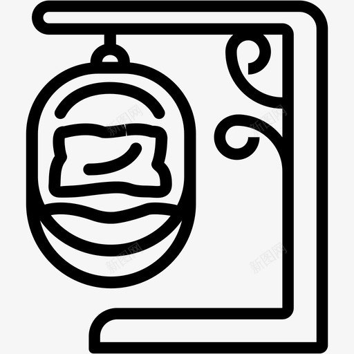 秋千椅甲板家具svg_新图网 https://ixintu.com 秋千 家具 甲板 室内 元件