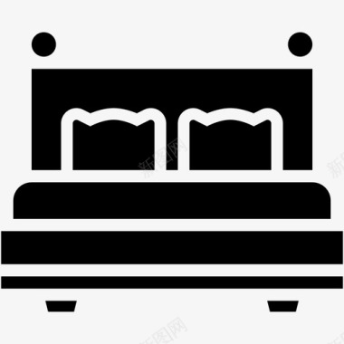 床房家具枕头图标