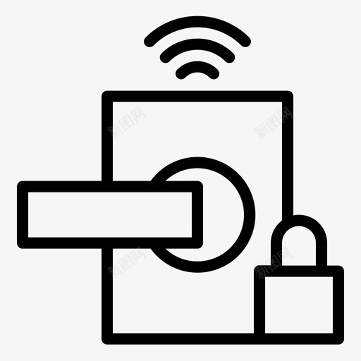 门锁自动化物联网svg_新图网 https://ixintu.com 门锁 联网 自动化 智能 科技 概述