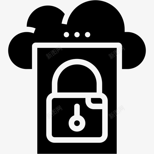 云数据保护锁安全svg_新图网 https://ixintu.com 数据 保护 安全 托管