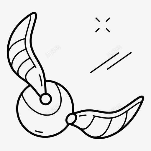 魁地奇金色飞贼霍格沃茨svg_新图网 https://ixintu.com 魁地 金色 飞贼 霍格 沃茨 魔术
