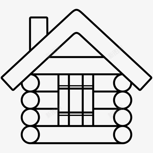 小木屋住所营地svg_新图网 https://ixintu.com 小木 木屋 住所 营地 房子 小屋 木头