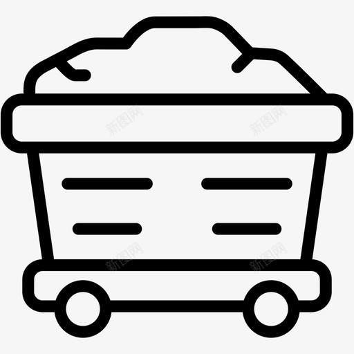 采矿车煤炭能源svg_新图网 https://ixintu.com 采矿 矿车 能源 煤炭 货车 电力