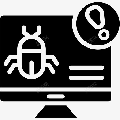 系统病毒漏洞恶意软件svg_新图网 https://ixintu.com 系统 病毒 漏洞 恶意 软件 监视器 互联网 安全