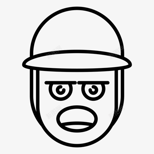 男孩帽子表情符号svg_新图网 https://ixintu.com 男孩 表情 符号 帽子 担心