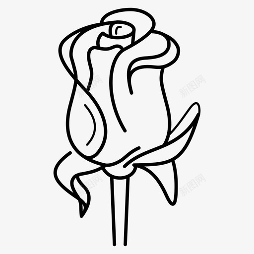 玫瑰花蕾开花svg_新图网 https://ixintu.com 玫瑰 玫瑰花 花蕾 开花