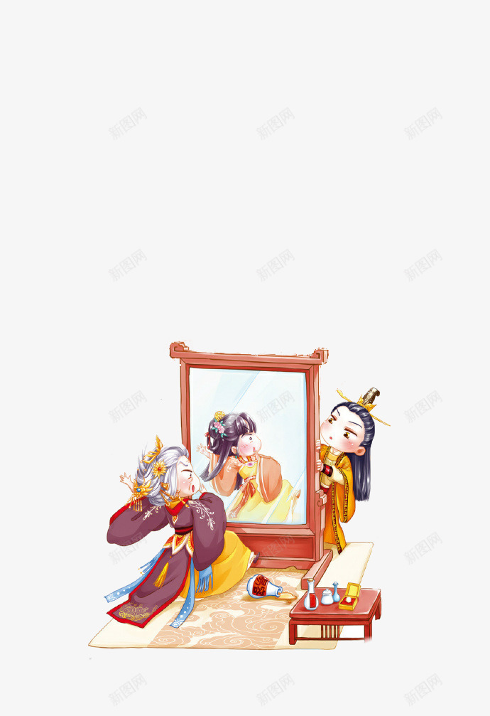 Q版古风人物png免抠素材_新图网 https://ixintu.com 古风 人物