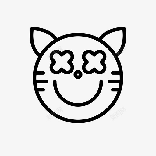老虎瞎子表情符号svg_新图网 https://ixintu.com 老虎 表情 符号 瞎子 笑脸