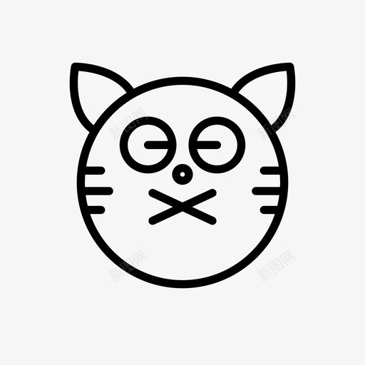 老虎可爱表情svg_新图网 https://ixintu.com 老虎 表情 可爱 睡觉