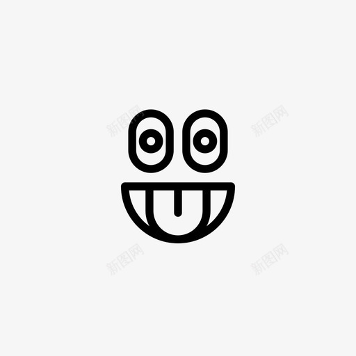 惊奇表情符号脸svg_新图网 https://ixintu.com 表情 符号 惊奇 舌头