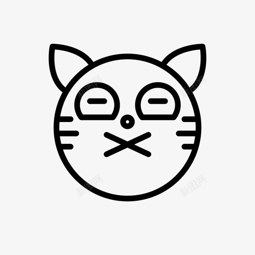 老虎可爱表情svg_新图网 https://ixintu.com 老虎 表情 可爱 睡觉