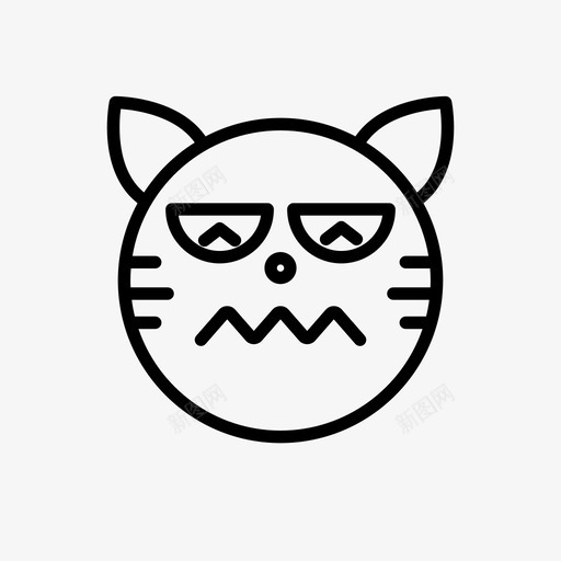 老虎无聊猫svg_新图网 https://ixintu.com 老虎 表情 无聊