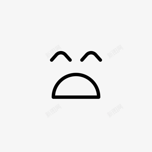 困表情符号脸svg_新图网 https://ixintu.com 表情 符号 情绪