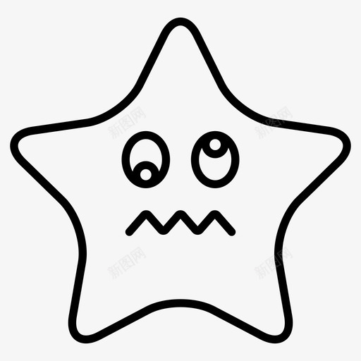 明星头晕表情svg_新图网 https://ixintu.com 表情 明星 头晕 心情