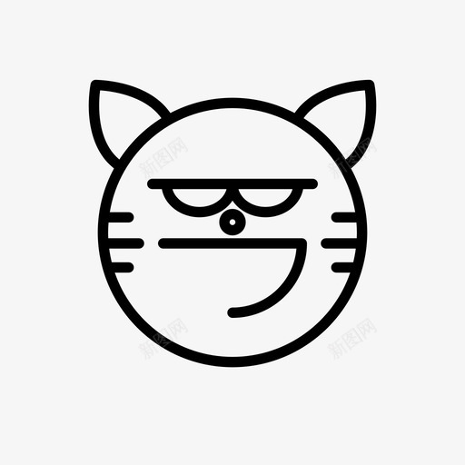 老虎无聊猫svg_新图网 https://ixintu.com 老虎 表情 符号 无聊 可爱