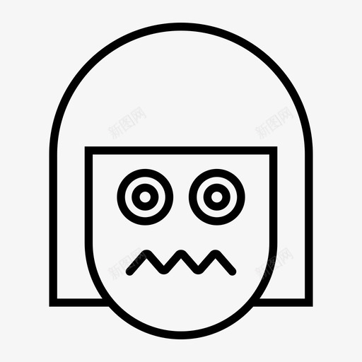 晕表情脸svg_新图网 https://ixintu.com 表情 女孩 孩子