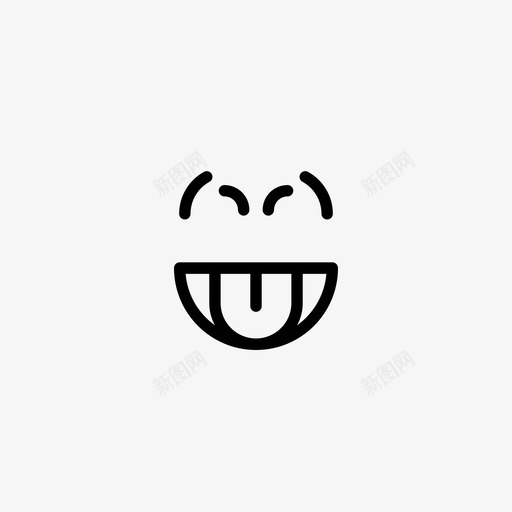 v表情符号表情符号svg_新图网 https://ixintu.com 表情 符号 情绪 害羞 舌头