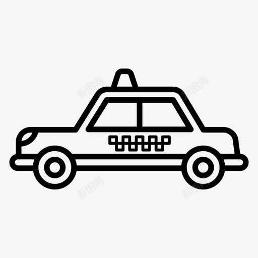 出租车本地交通工具乘用车svg_新图网 https://ixintu.com 交通工具 出租车 本地 乘用 用车 公共 一组 轮廓 图标