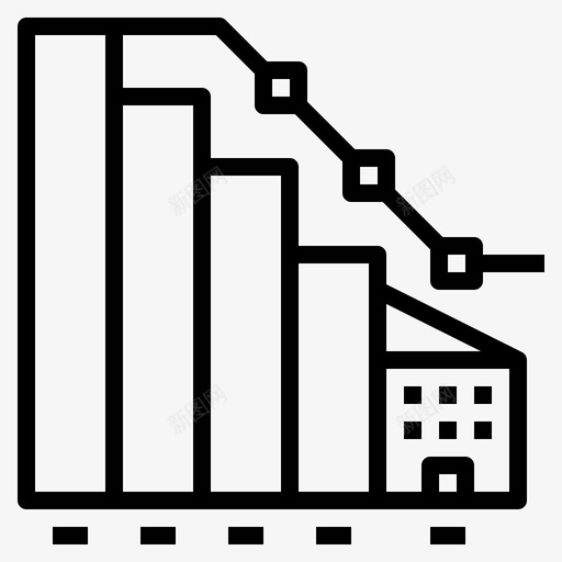 损失破产图表svg_新图网 https://ixintu.com 损失 破产 图表 危机 股票 公司 轮廓 图标