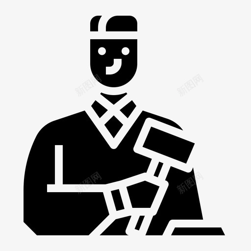 法官阿凡达职业svg_新图网 https://ixintu.com 职业 法官 阿凡 工作 固体 图标