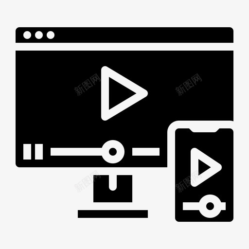 电视流媒体服务广播观看svg_新图网 https://ixintu.com 电视 流媒体 服务 广播 观看 社会 距离 固体 图标