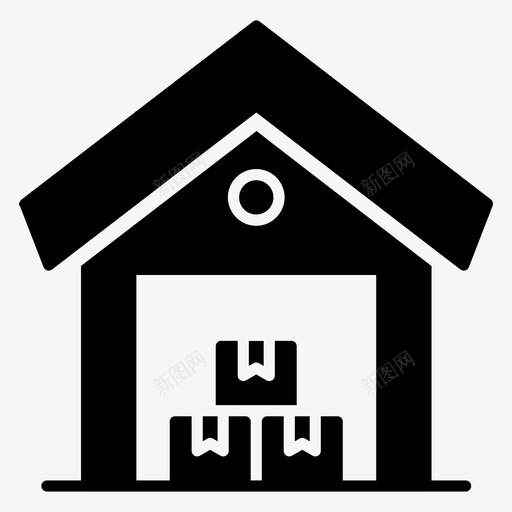 仓库建筑基础设施svg_新图网 https://ixintu.com 仓库 建筑 基础设施 储藏室 一套 物流配送 立体 立体图 图标