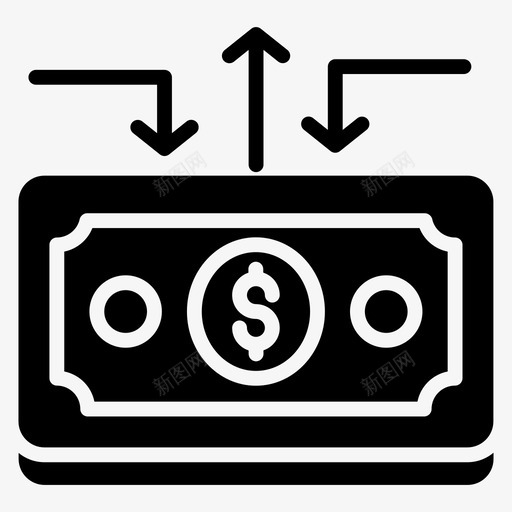 现金流挣钱财务流svg_新图网 https://ixintu.com 现金流 财务 挣钱 资金流 交易 一组 业务 字形 矢量 矢量图 图标