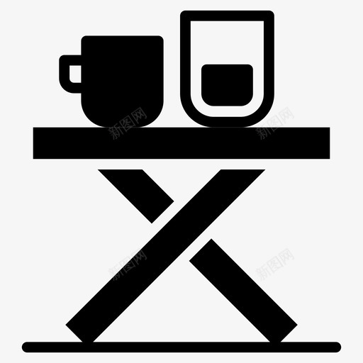 折叠桌野营桌餐桌svg_新图网 https://ixintu.com 折叠 野营 餐桌 便携 旅行 假日 字形 矢量 矢量图 图标