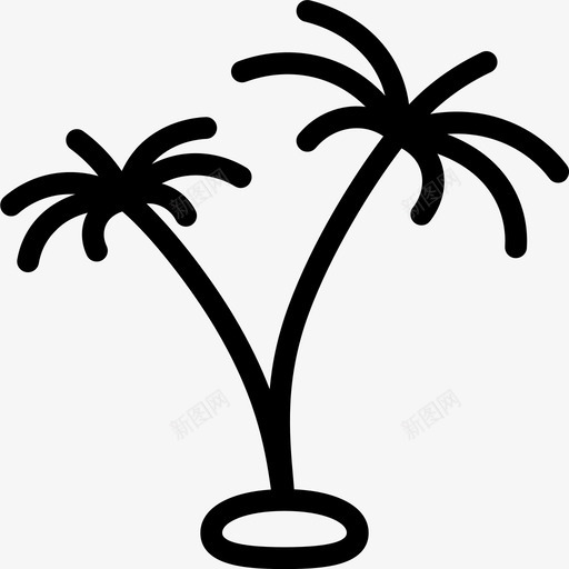 棕榈树海滩放松svg_新图网 https://ixintu.com 棕榈树 海滩 放松 夏天 假期