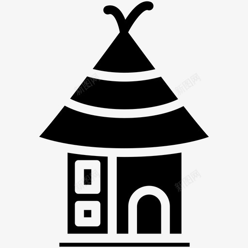 泥屋非洲建筑svg_新图网 https://ixintu.com 泥屋 非洲 建筑 小屋 符号