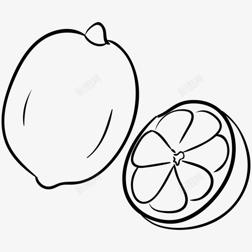 柠檬食品水果svg_新图网 https://ixintu.com 柠檬 食品 水果 多汁 汁水 果酸 蔬菜